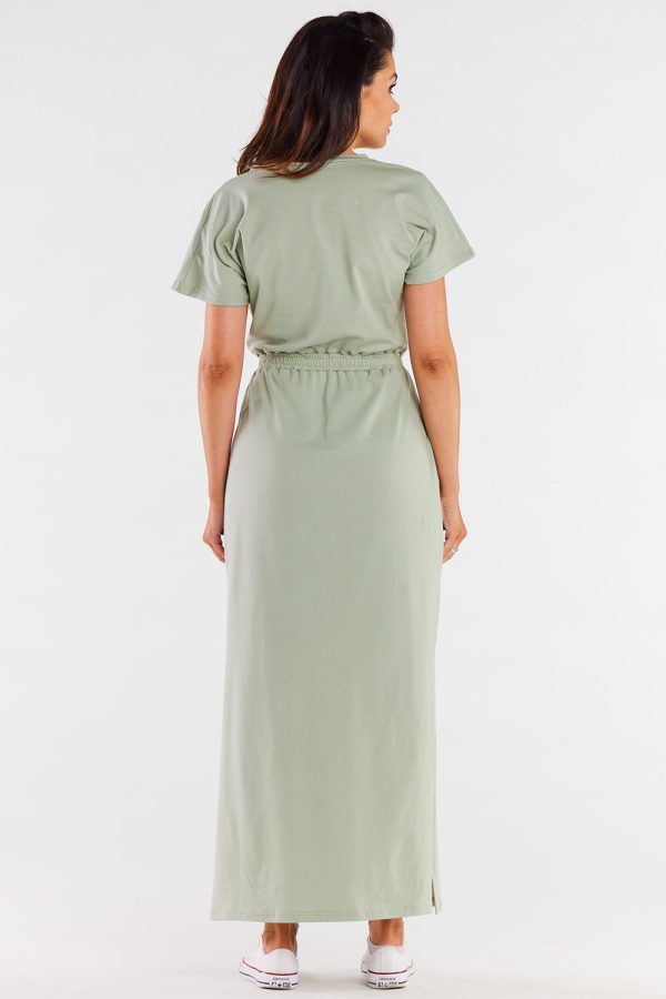 Green Daydress in Day Dresses with Cotton and Lycra