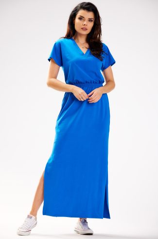 Blue Daydress in Day Dresses with Cotton and Lycra