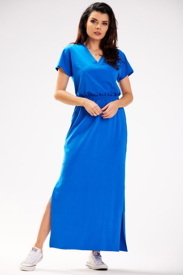 Blue Daydress in Day Dresses with Cotton and Lycra