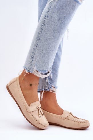 983524.jpg Beige Mocassin in Moccasins, Loafers with Fabric, Footbed and Sole Height
