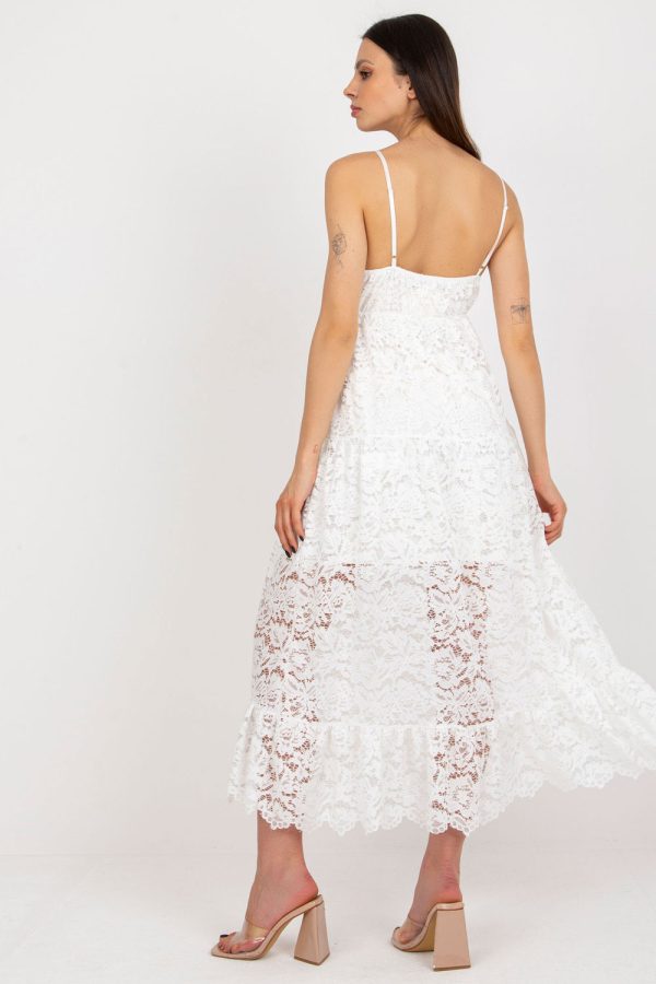 White Daydress in Day Dresses with Spandex and Polyamide