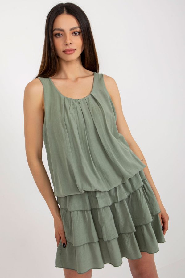 Green Daydress in Day Dresses with Viscose