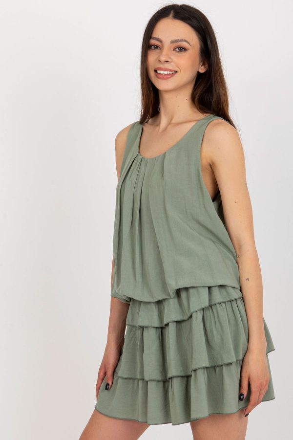 Green Daydress in Day Dresses with Viscose