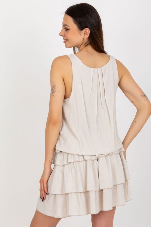 Beige Daydress in Day Dresses with Viscose