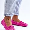 Pink Mocassin in Moccasins, Loafers with Fabric, Footbed and Sole Height