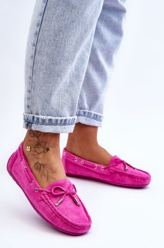 Pink Mocassin in Moccasins, Loafers with Fabric, Footbed and Sole Height