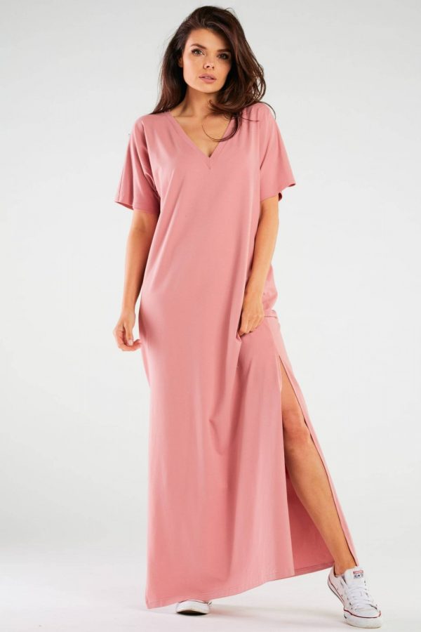 Pink Daydress in Day Dresses with Cotton and Lycra