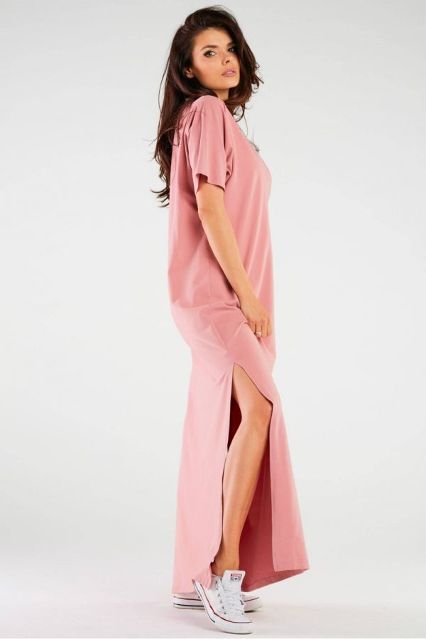 Pink Daydress in Day Dresses with Cotton and Lycra