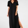 Black Daydress in Day Dresses with Cotton and Lycra