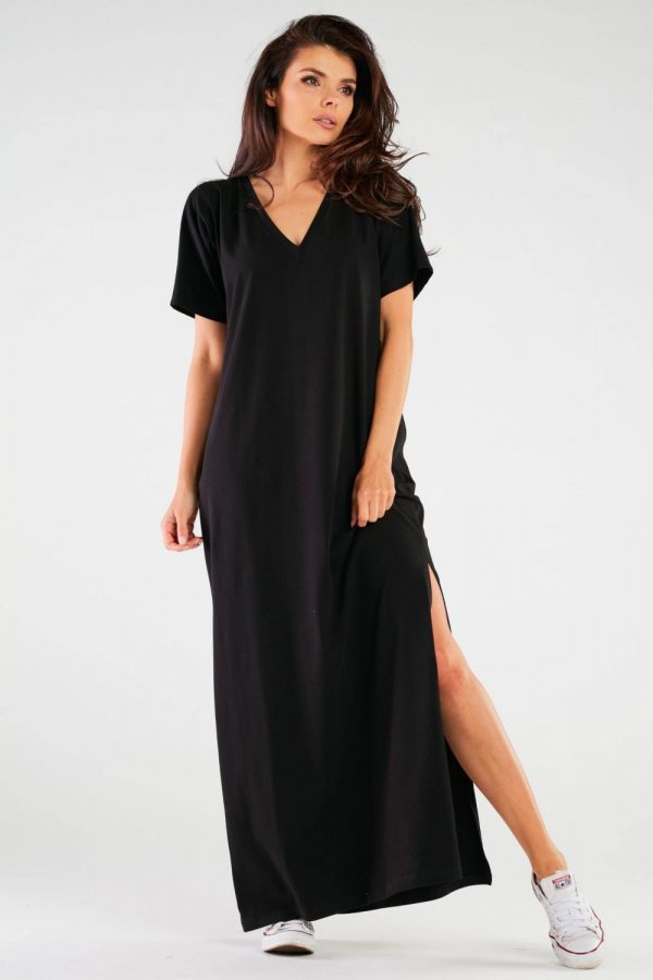 Black Daydress in Day Dresses with Cotton and Lycra