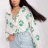 Green Long Sleeve Shirt in Shirts For Women with Cotton