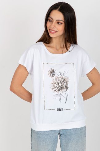 White Blouse in Women`s Blouses, Tunics with Cotton and Spandex