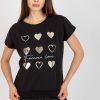 Black Blouse in Women`s Blouses, Tunics with Cotton and Spandex