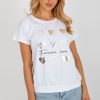 985517 White Blouse in Women`s Blouses, Tunics with Cotton and Spandex
