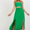 Green Skirt in Skirts with Spandex and Viscose