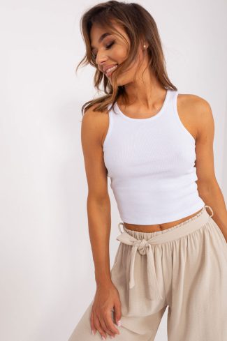 986955 White Top in Undershirts / Tops with Spandex and Polyester