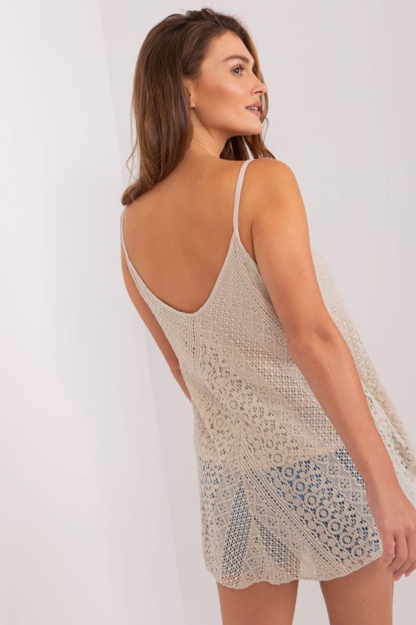 Beige Top in Undershirts / Tops with Cotton and Viscose