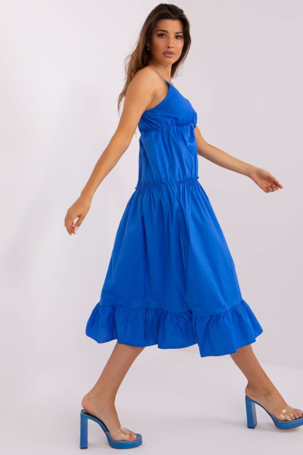 Blue Daydress in Day Dresses with Cotton and Spandex