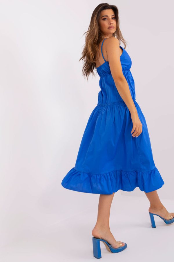 Blue Daydress in Day Dresses with Cotton and Spandex