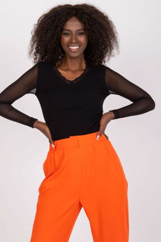 Black Blouse in Women`s Blouses, Tunics with Cotton and Spandex