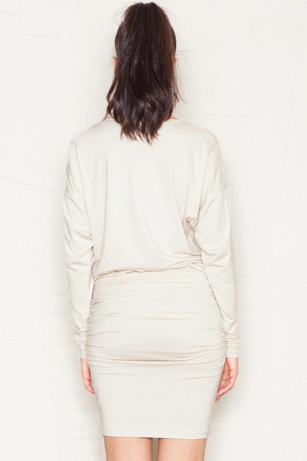 beige Daydress model 43738 Figl