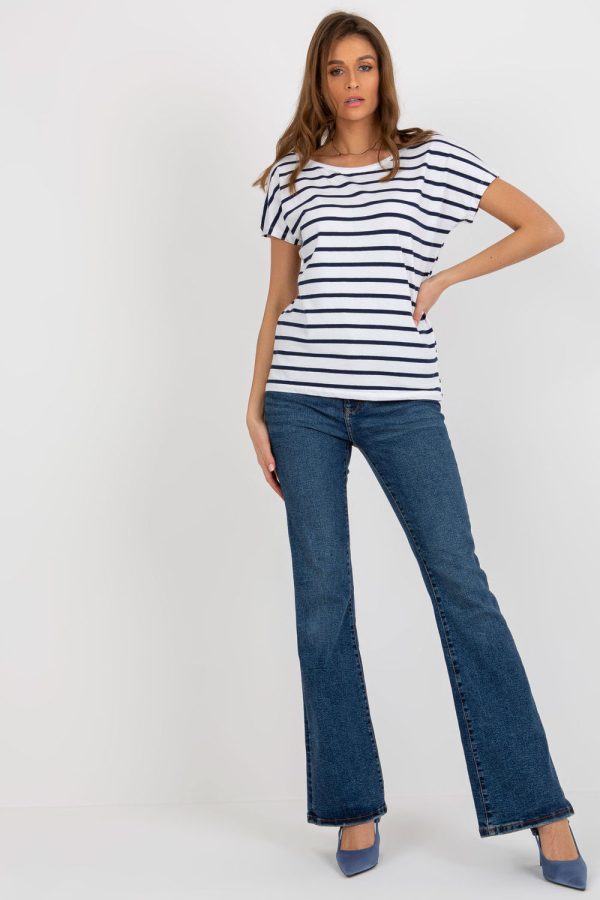 White T-shirt in Women`s Tops, T-shirts, Singlets with Cotton and Spandex