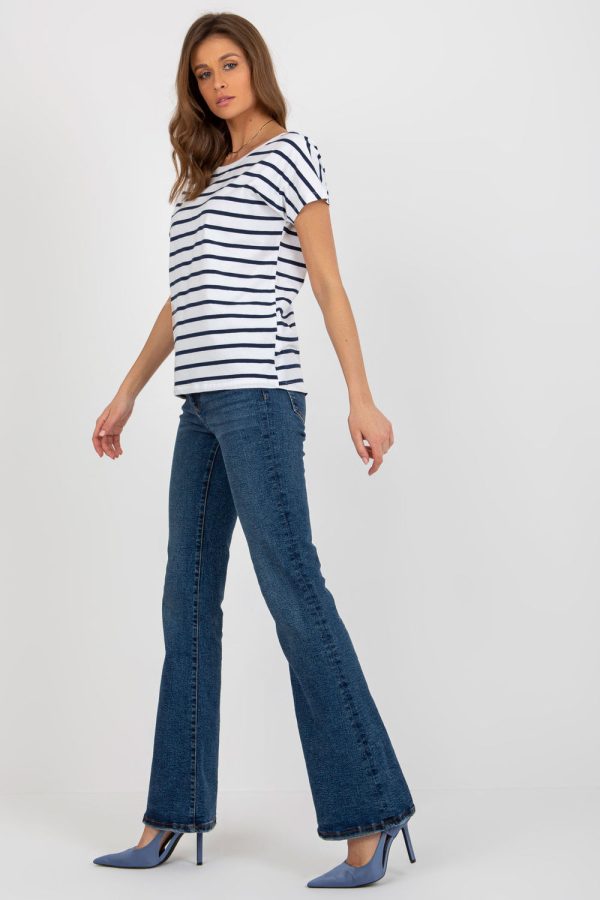 White T-shirt in Women`s Tops, T-shirts, Singlets with Cotton and Spandex