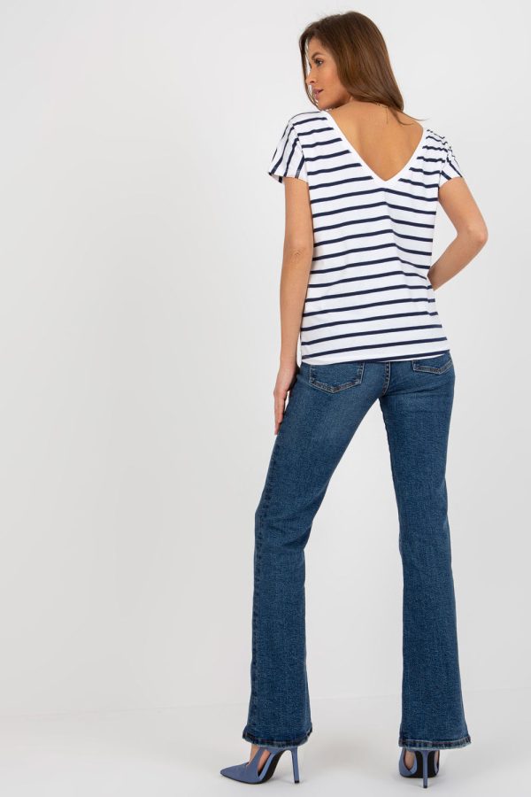 White T-shirt in Women`s Tops, T-shirts, Singlets with Cotton and Spandex