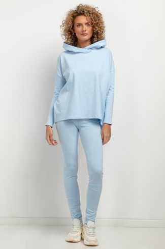 Blue Long Leggings in Leggings with Cotton and Polyester