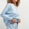 Blue Sweatshirt in Sweatshirts For Women with Cotton and Polyester