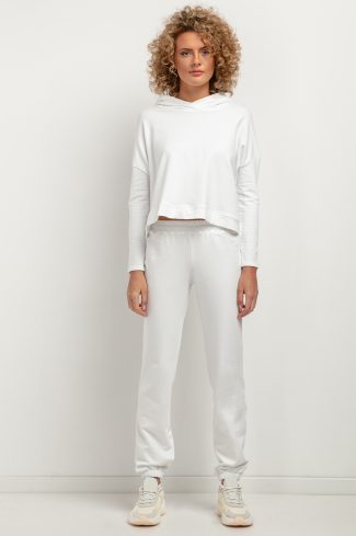 White Sweatshirt 5 in Cotton and Polyester