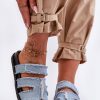989325.jpg Blue Flip-flops in Sandals & Flip-Flops For Women with Fabric, Footbed and Platform Height
