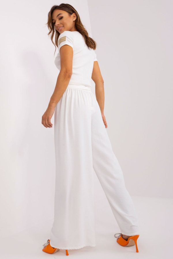 Beige Women Trousers in Pants, Trousers, Shorts with Spandex and Polyester