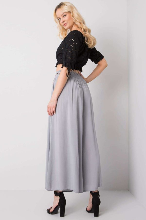 Grey Women Trousers in Pants, Trousers, Shorts with Viscose