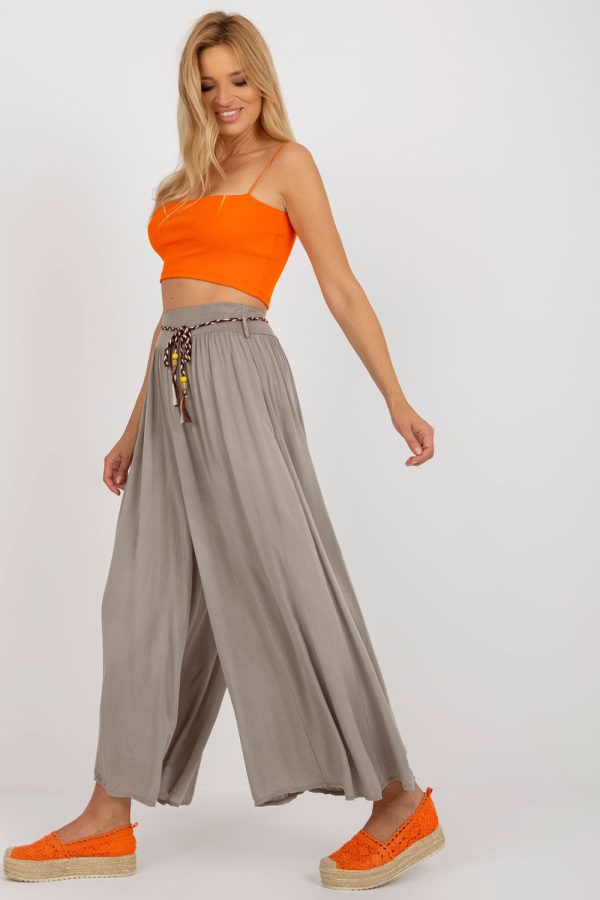 Beige Women Trousers in Pants, Trousers, Shorts with Viscose