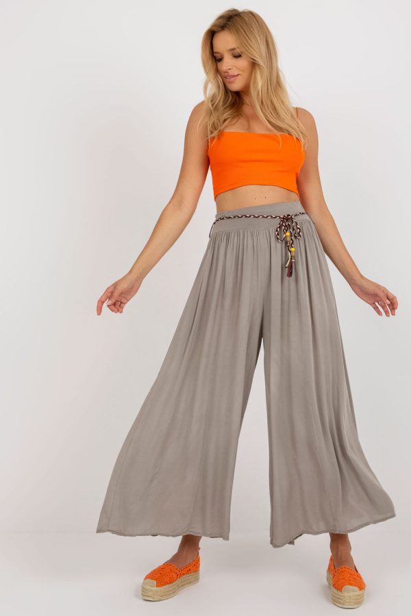 Beige Women Trousers in Pants, Trousers, Shorts with Viscose