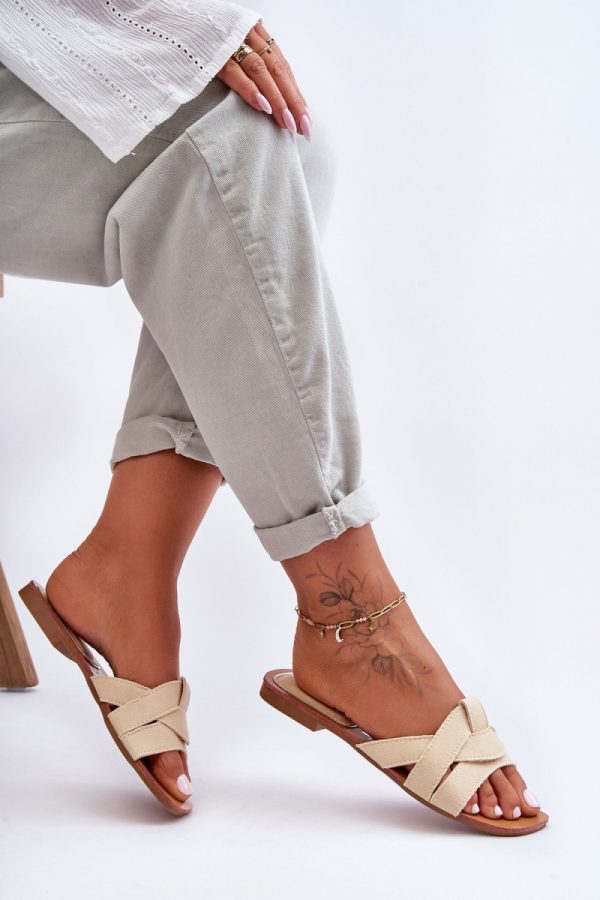beige Flip-flops model 183493 Step in style