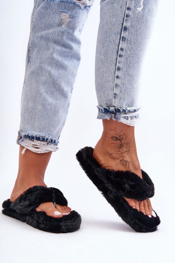 black Japanese flip-flops model 183601 Step in style
