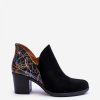 Black Heel Boots in Women`s Ankle Boots & Booties with Fabric, Footbed, Upper Height and Heel Height