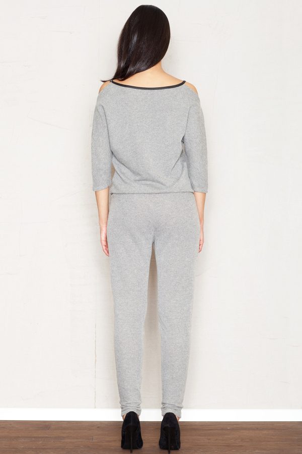 Grey Suit in Playsuits For Women with Cotton, Spandex and Polyester