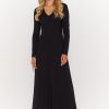 Black Daydress in Day Dresses with Spandex and Viscose