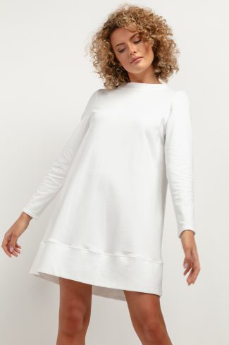 White Daydress in Day Dresses with Cotton and Polyester
