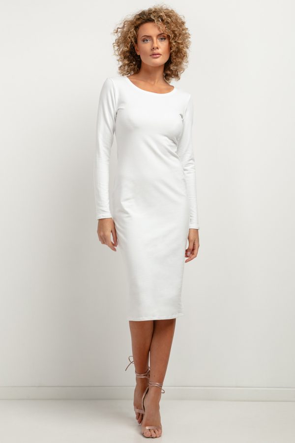 White Daydress 6 in Cotton and Polyester