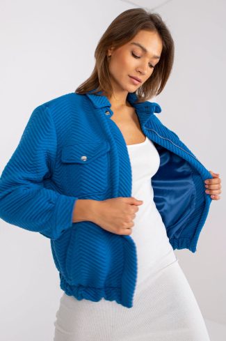 Blue Jacket in Women`s Coats, Jackets with Polyester