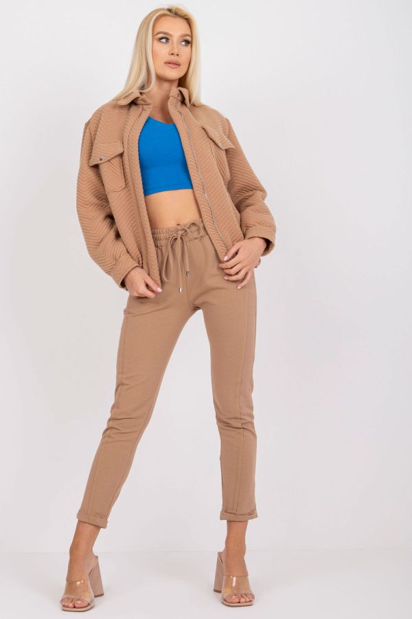Brown Jacket in Women`s Coats, Jackets with Polyester