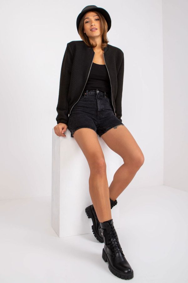 Black Jacket in Women`s Coats, Jackets with Polyester