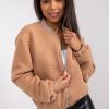 Brown Jacket in Women`s Coats, Jackets with Polyester
