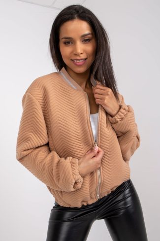 Brown Jacket in Women`s Coats, Jackets with Polyester