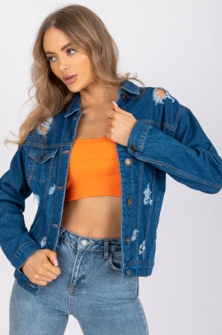 Blue Jacket in Women`s Coats, Jackets with Cotton and Spandex