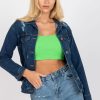 Blue Jacket in Women`s Coats, Jackets with Cotton and Spandex